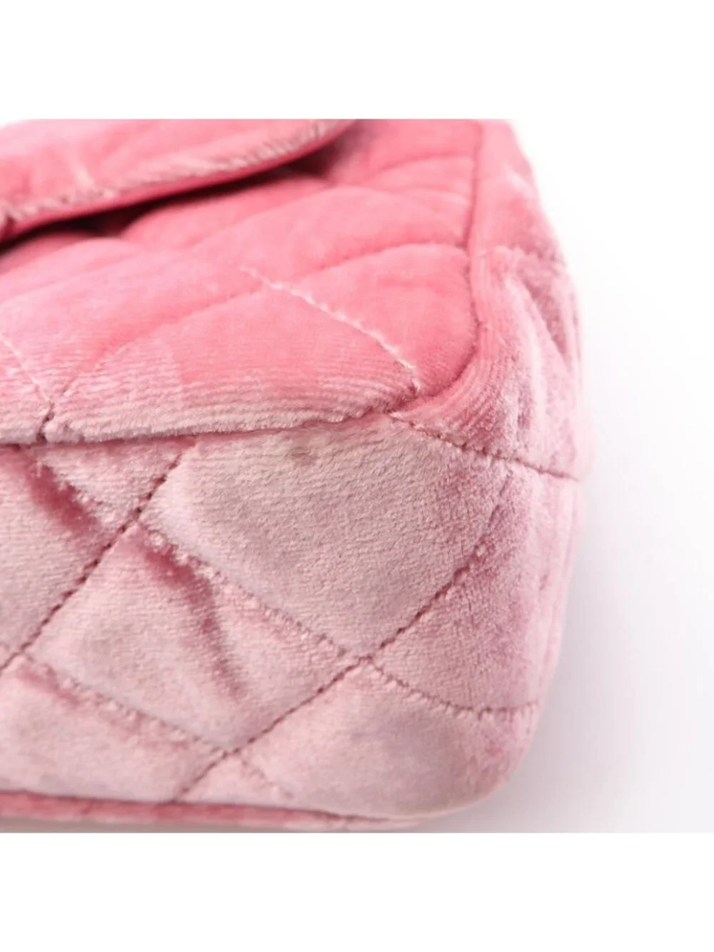 Chanel Shoulder Bag Quilted Small Hobo Pink Fabric Leather